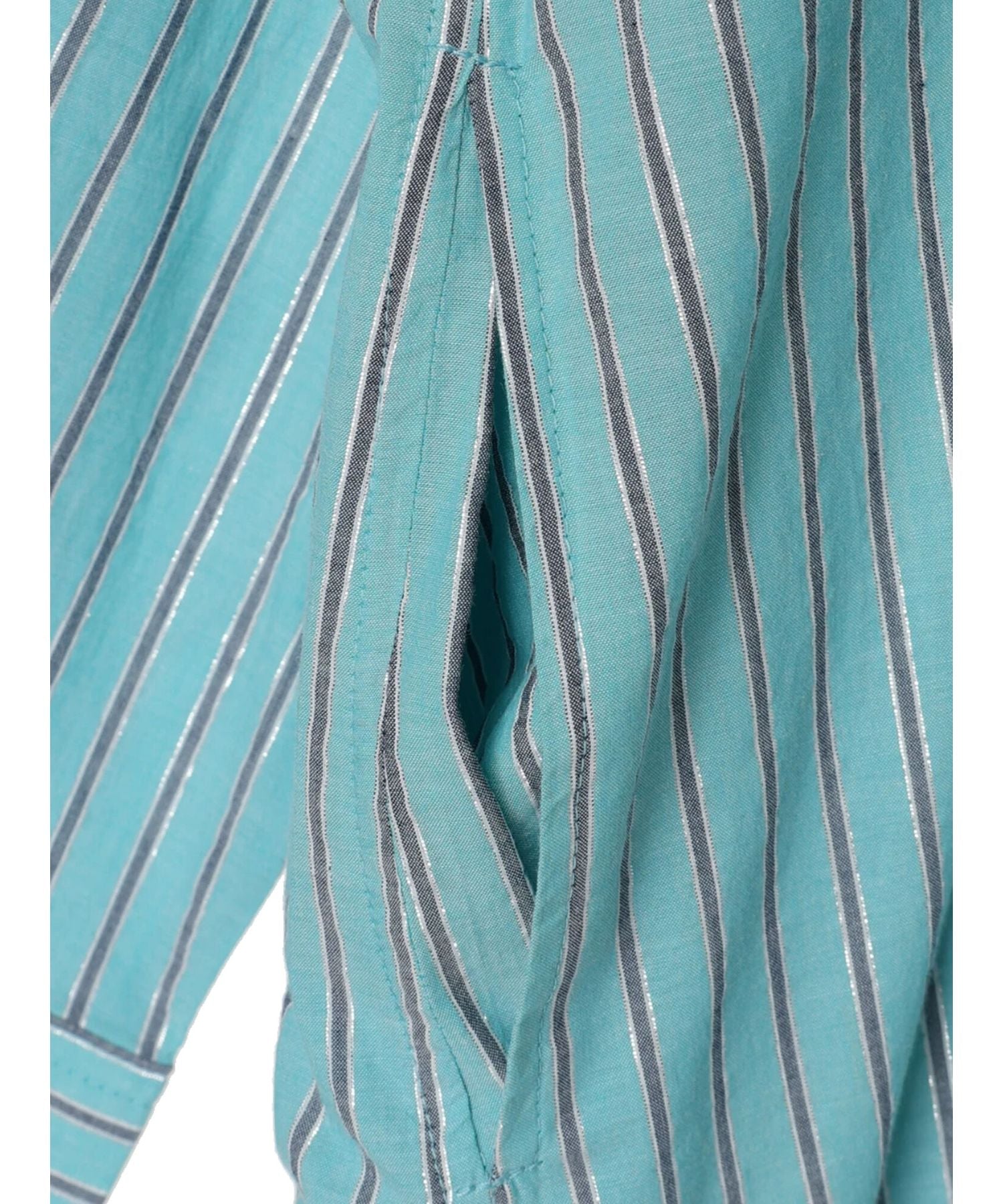 アメリカンホリック AMERICAN HOLIC 丈違いラメストライプワンピース (ストライプアイボリー) ストライプアイボリー