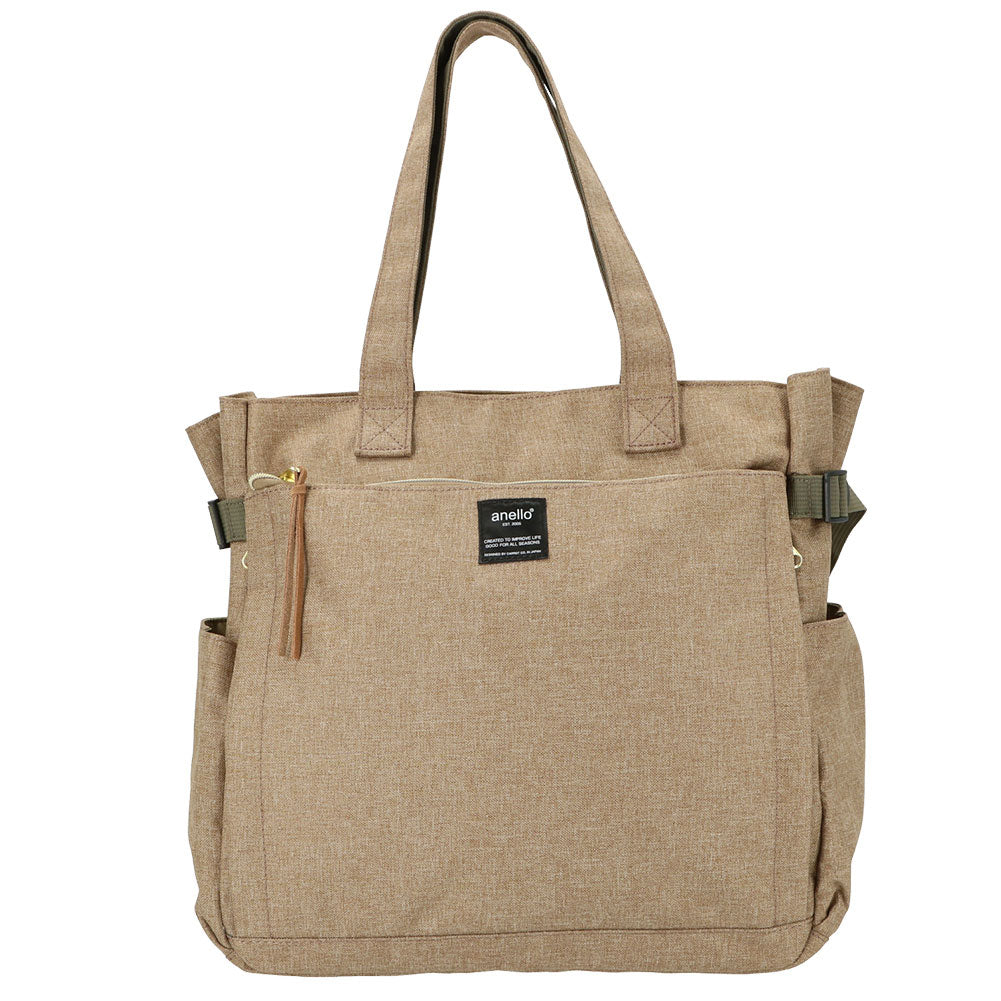 アネロ anello anello アネロ ポスト 10ポケット トートバッグ AT-C3132,BE.ベージュ