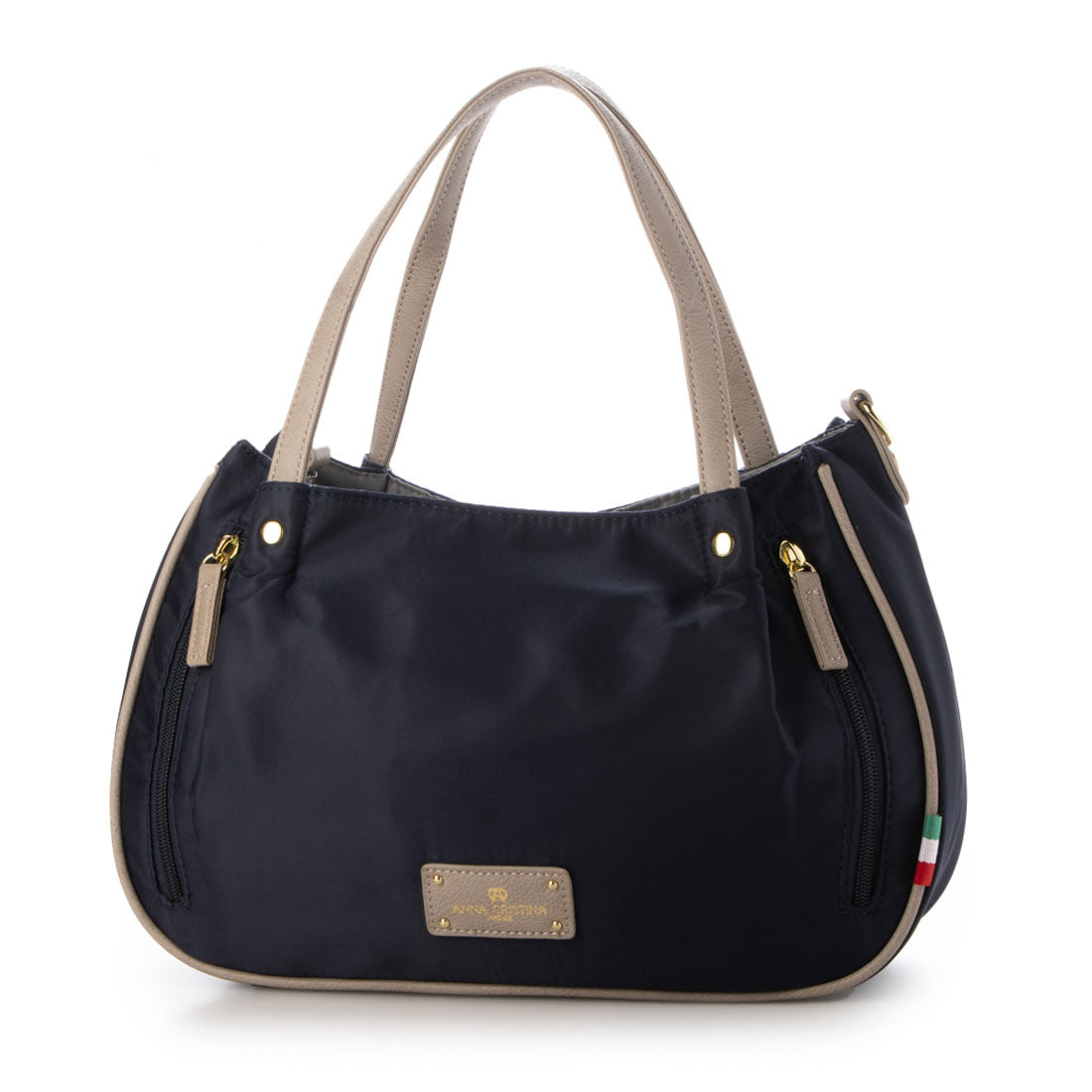 アンナ クリスティーナ ANNA CRISTINA 多機能 2wayショルダー ハンドバッグ (049.ネイビー) 049.ネイビー
