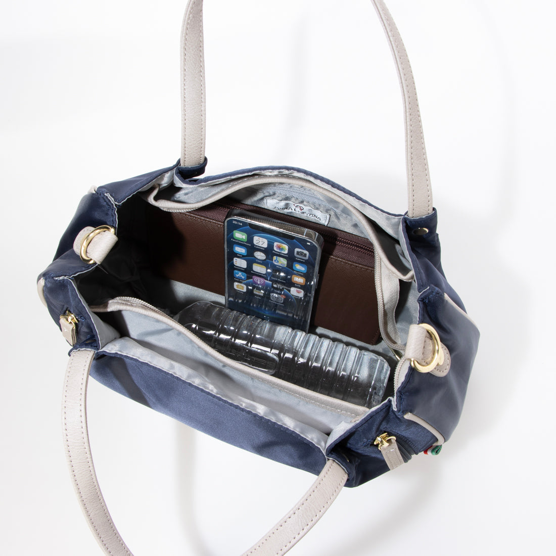 アンナ クリスティーナ ANNA CRISTINA 多機能 2wayショルダー ハンドバッグ (049.ネイビー) 049.ネイビー