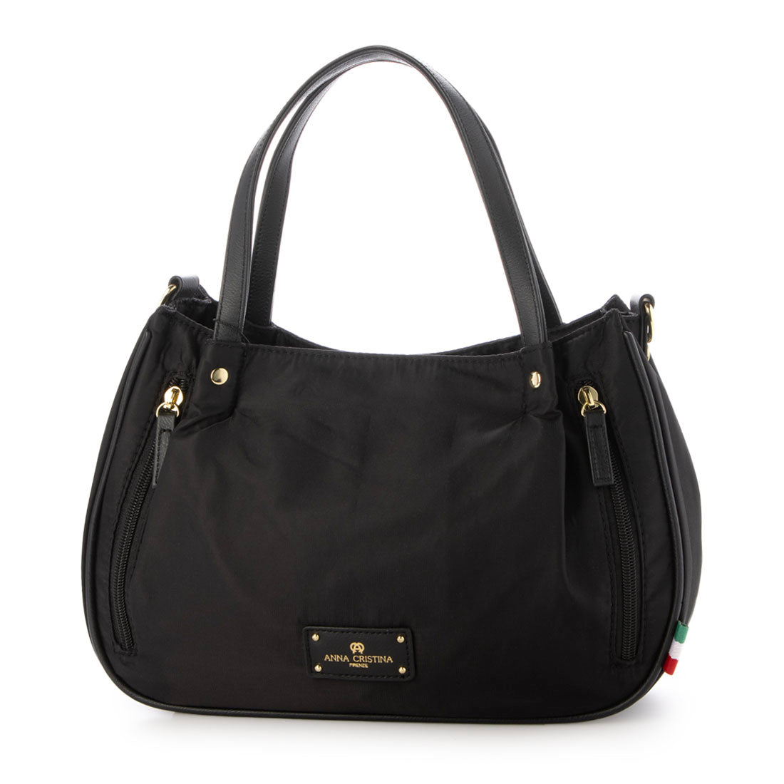 アンナ クリスティーナ ANNA CRISTINA 多機能 2wayショルダー ハンドバッグ (035.ブラック) 035.ブラック