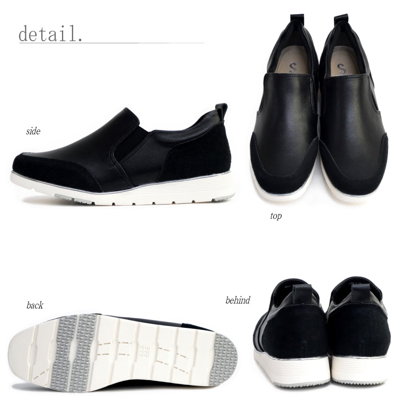 アンテロープ antelope スリッポンシューズ 超軽量 サイドゴム フラット スクエア 耐滑 抗菌 3e (ライトグレー) ライトグレー