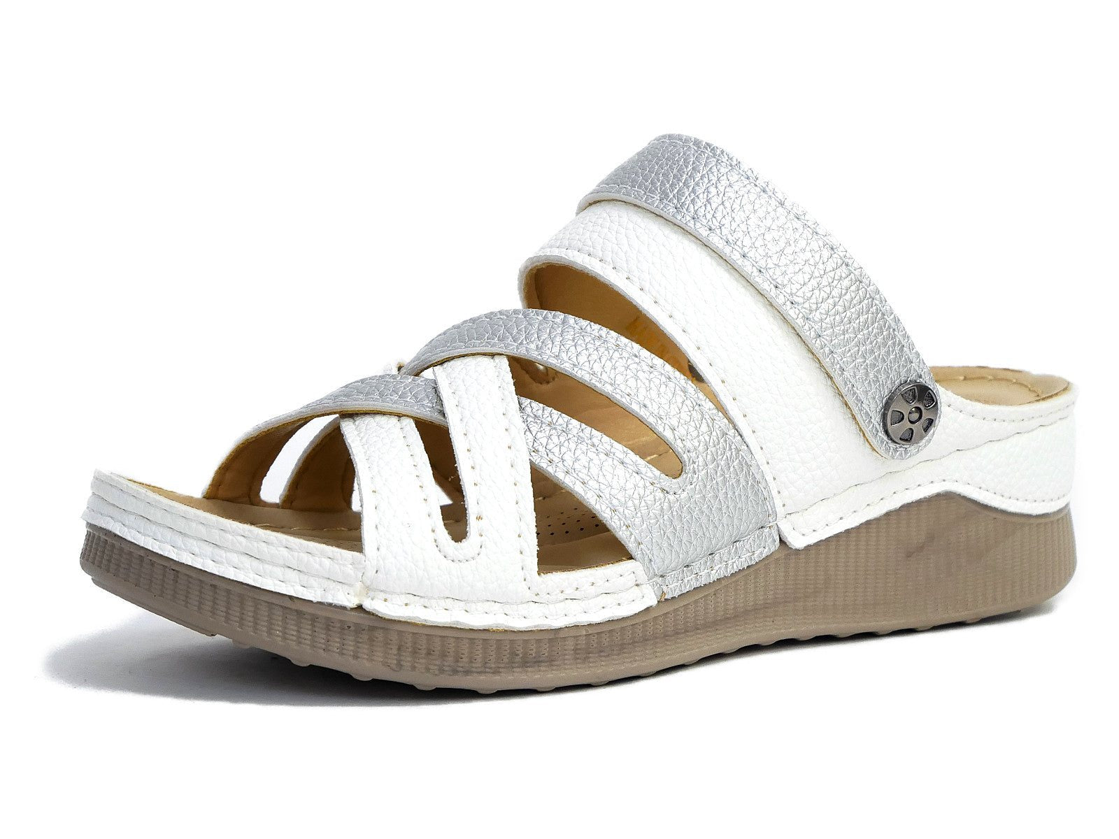 アンテロープ antelope RELAXIS サンダル 2way バックベルト ウエッジ コンフォート 軽い 屈曲 お洒落 (ホワイト/C) ホワイト/C