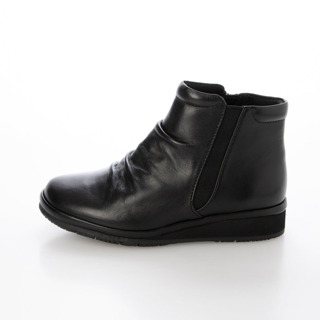 アンナマリア ANNA MALIA 【本革】ドレープデザイン ショートブーツ プラット製法