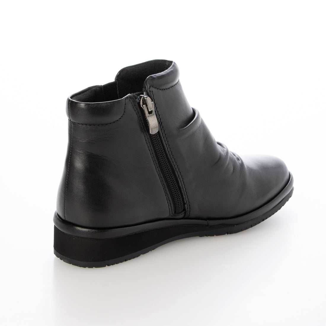 アンナマリア ANNA MALIA 【本革】ドレープデザイン ショートブーツ プラット製法