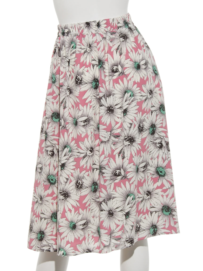 アンナニコラ Anna Nicola 花プリントスカート (ブルー) ブルー