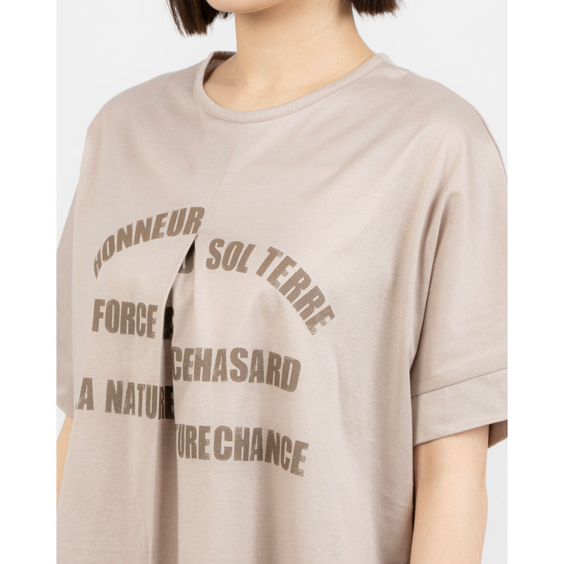 アンナニコラ Anna Nicola 撥水加工ロゴチュニック