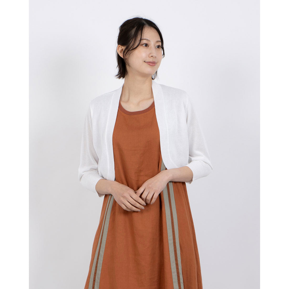 アンナニコラ Anna Nicola ニットショートボレロ (グレイッシュベージュ) グレイッシュベージュ