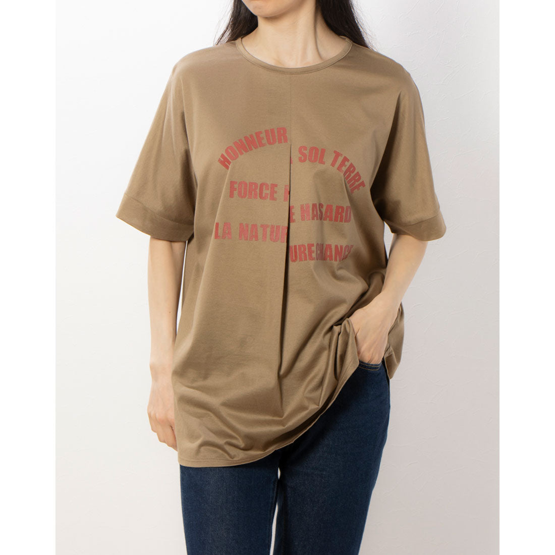 アンナニコラ Anna Nicola 撥水加工ロゴチュニック