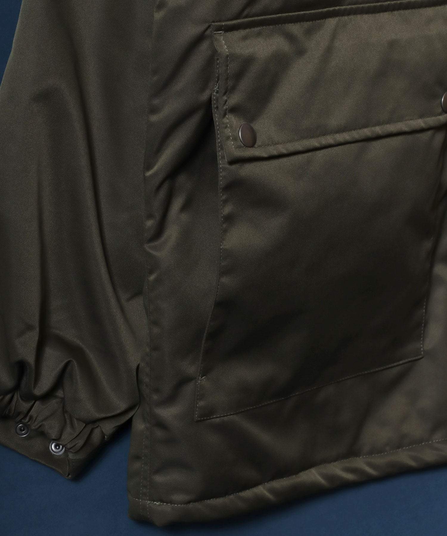 Corduroy Collar Fireman Buckle Hunting Jacket/ANPAS 別注 襟コーデュロイ ファイヤーマンバックル 薄中綿ハンティングジャケット ブルゾン ブラック