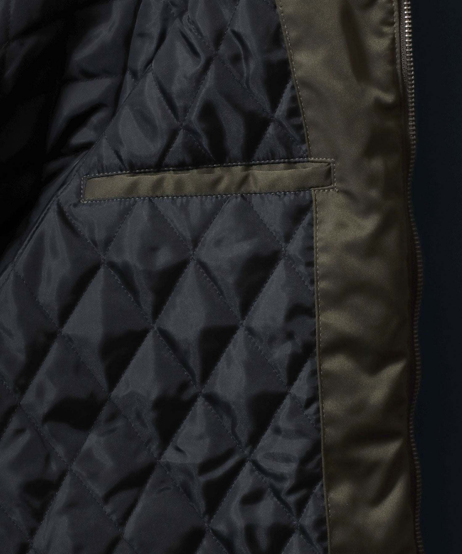 Corduroy Collar Fireman Buckle Hunting Jacket/ANPAS 別注 襟コーデュロイ ファイヤーマンバックル 薄中綿ハンティングジャケット ブルゾン ブラック