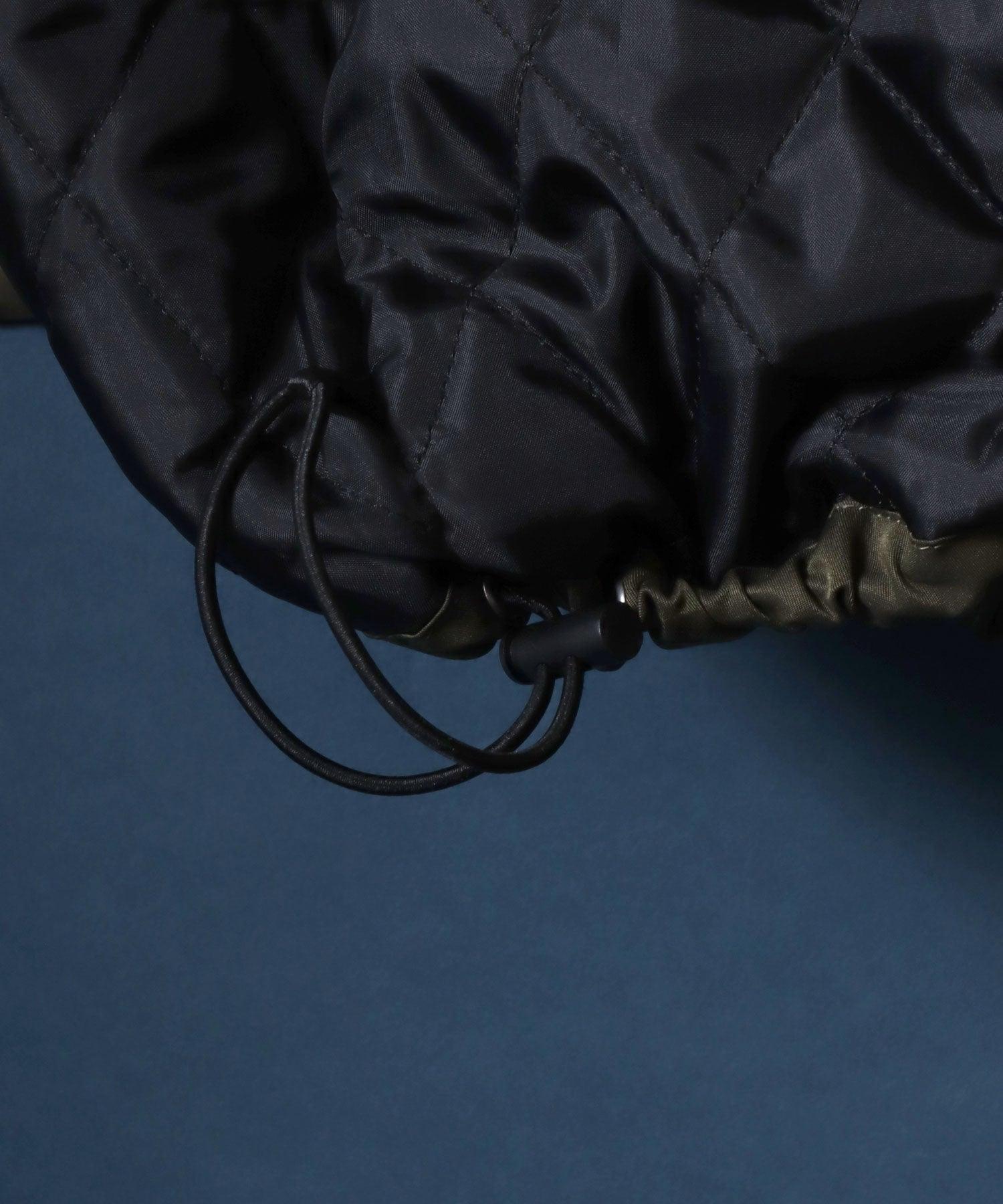 Corduroy Collar Fireman Buckle Hunting Jacket/ANPAS 別注 襟コーデュロイ ファイヤーマンバックル 薄中綿ハンティングジャケット ブルゾン ブラック