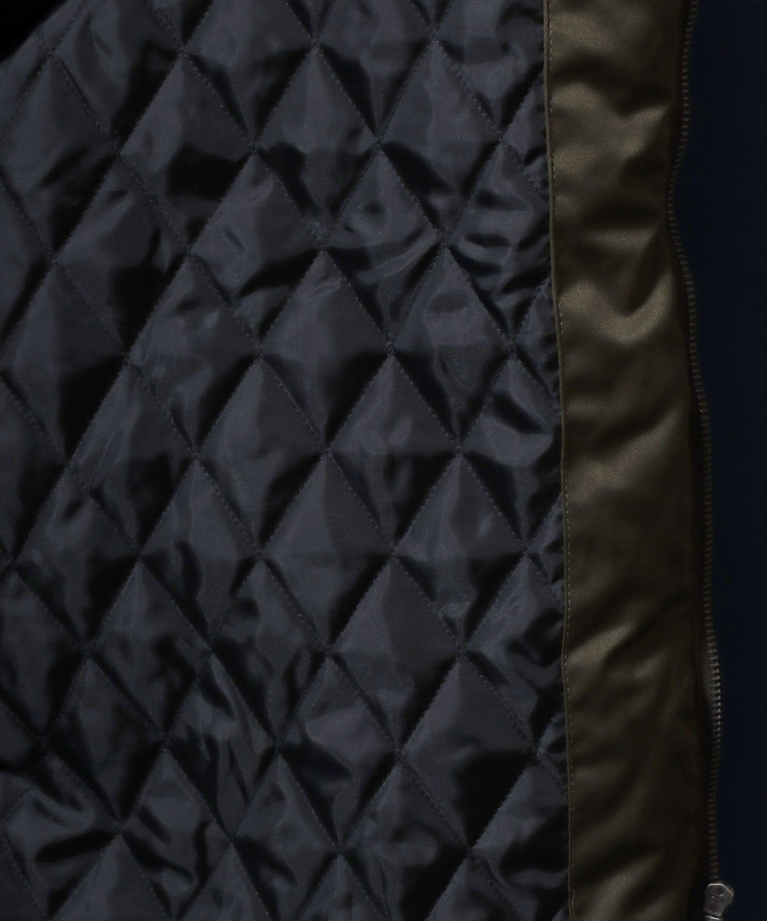 Corduroy Collar Fireman Buckle Hunting Jacket/ANPAS 別注 襟コーデュロイ ファイヤーマンバックル 薄中綿ハンティングジャケット ブルゾン ブラック