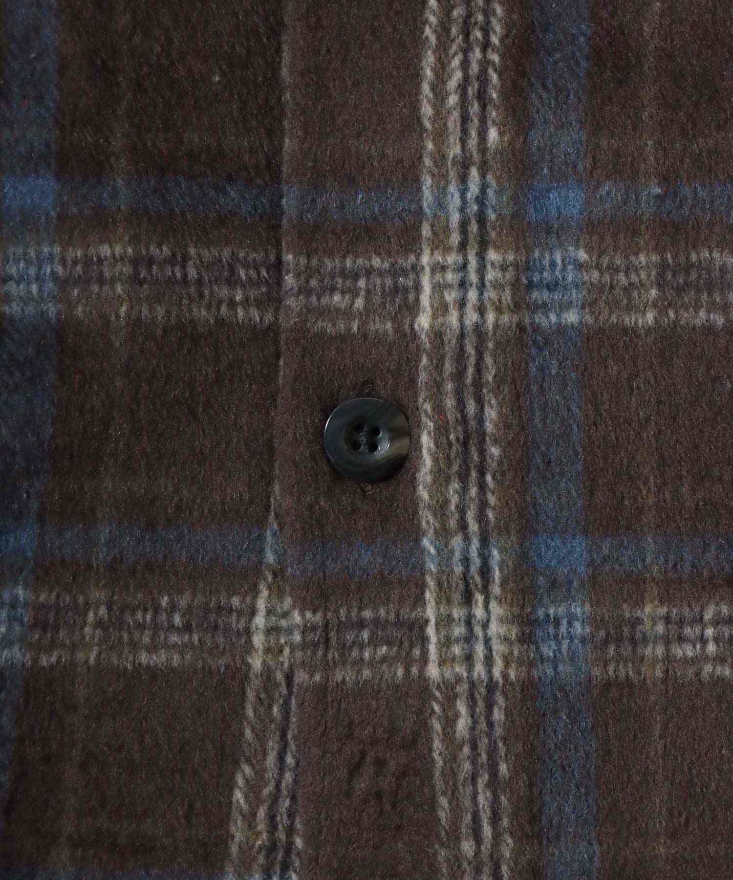 アンパス ANPAS Flannel CPO Shirt/ヘビーネルCPOチェックシャツ 長袖シャツ ネルシャツ シャツジャケット メンズ (ベージュ) ベージュ