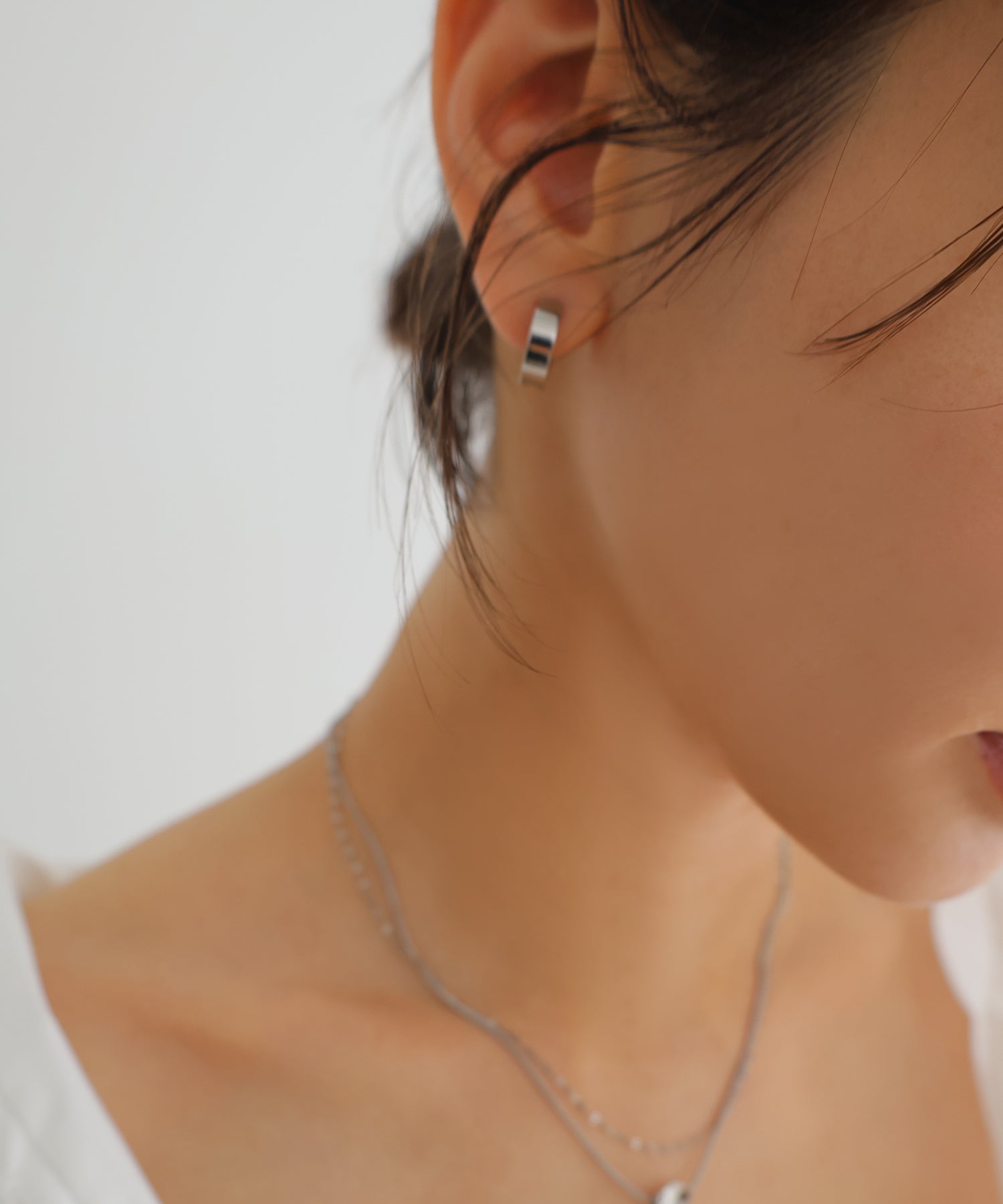 アンドミー andme 【金属アレルギー対応】 ソリッドフープ イヤリング サージカルステンレス (シルバー) シルバー