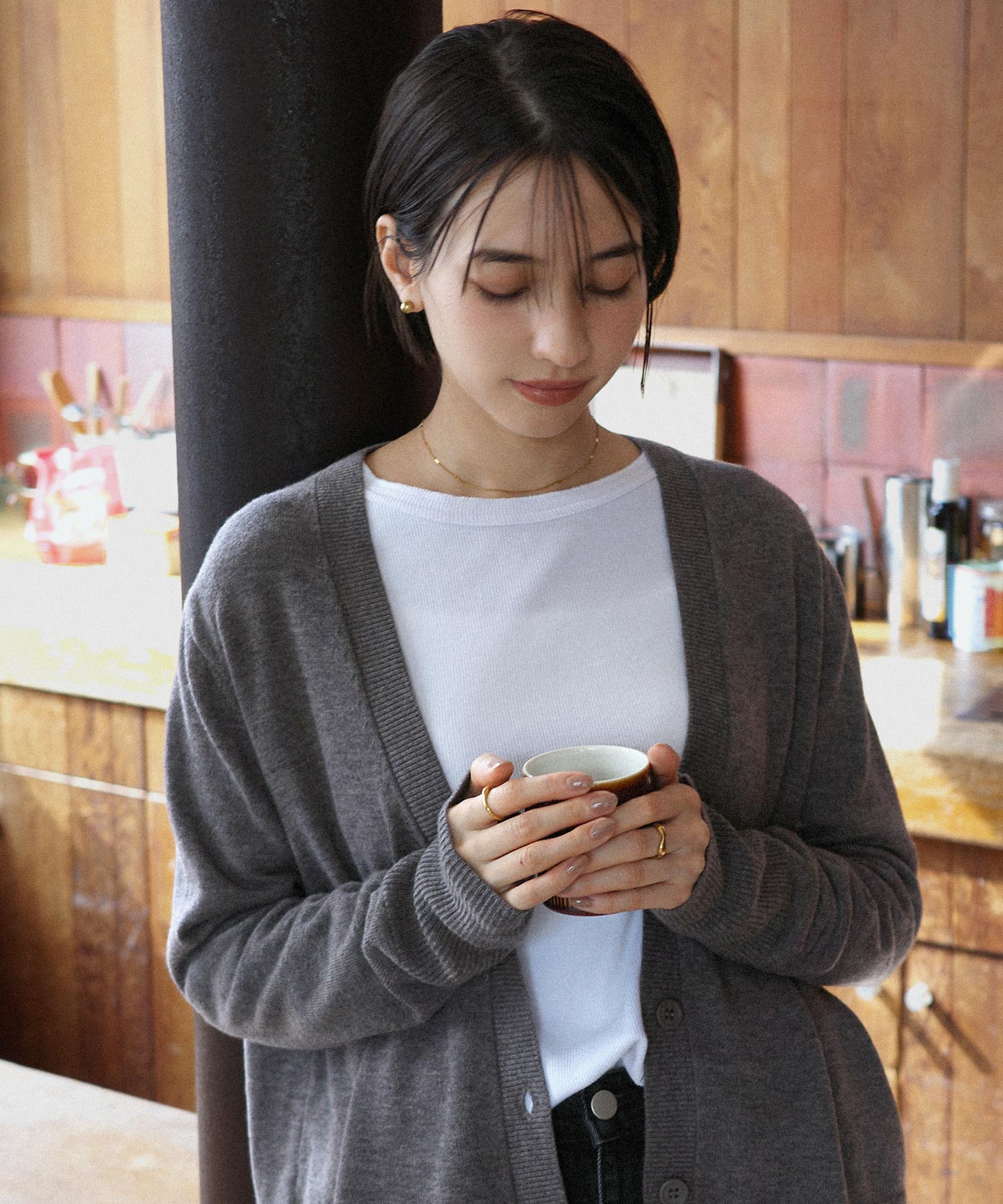 アンドミー andme 【金属アレルギー対応】 ボールピアス evernavy エバーネイビー (ゴールド) ゴールド