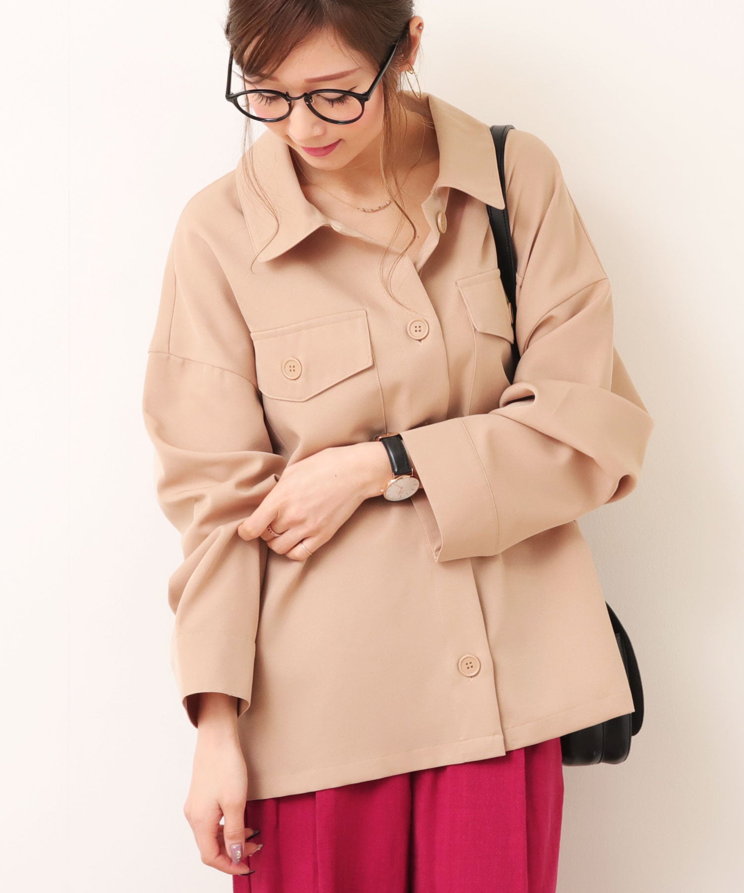 Andme Andme U-3/Stretch不銹色襯衫夾克