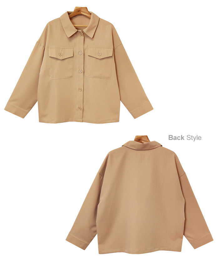 Andme Andme U-3/Stretch不銹色襯衫夾克