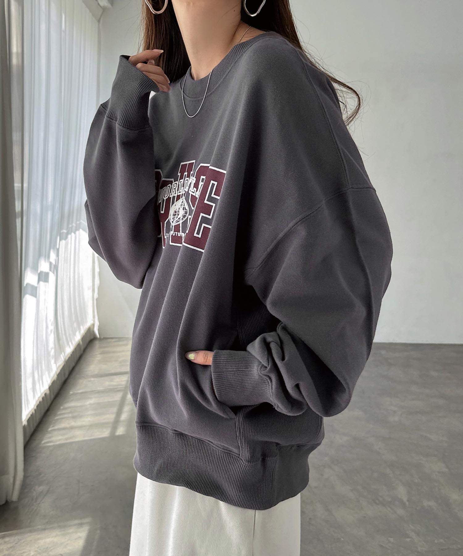 andme CRUISE logo print fleece sweat top