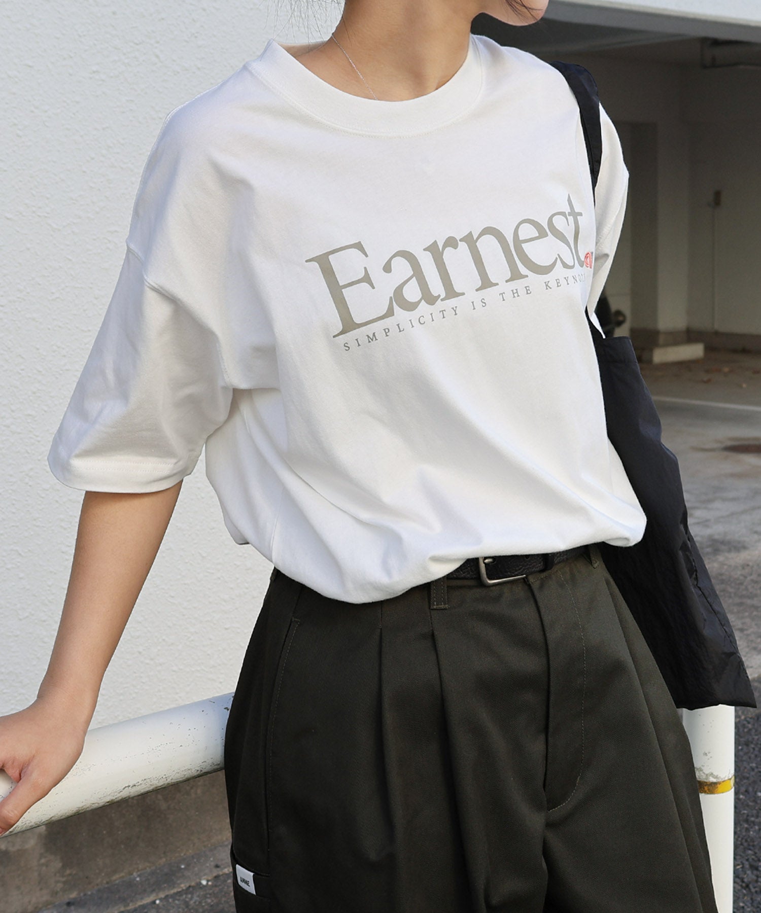 andme Earnest logo print short sleeve T-shirt