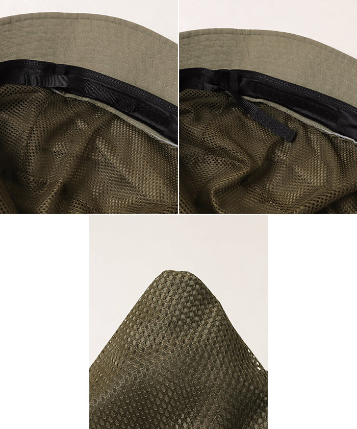 アンドミー andme 接触冷感 UVカット (UPF50+) 撥水加工 ナイロン ハット (ライトカーキ) ライトカーキ