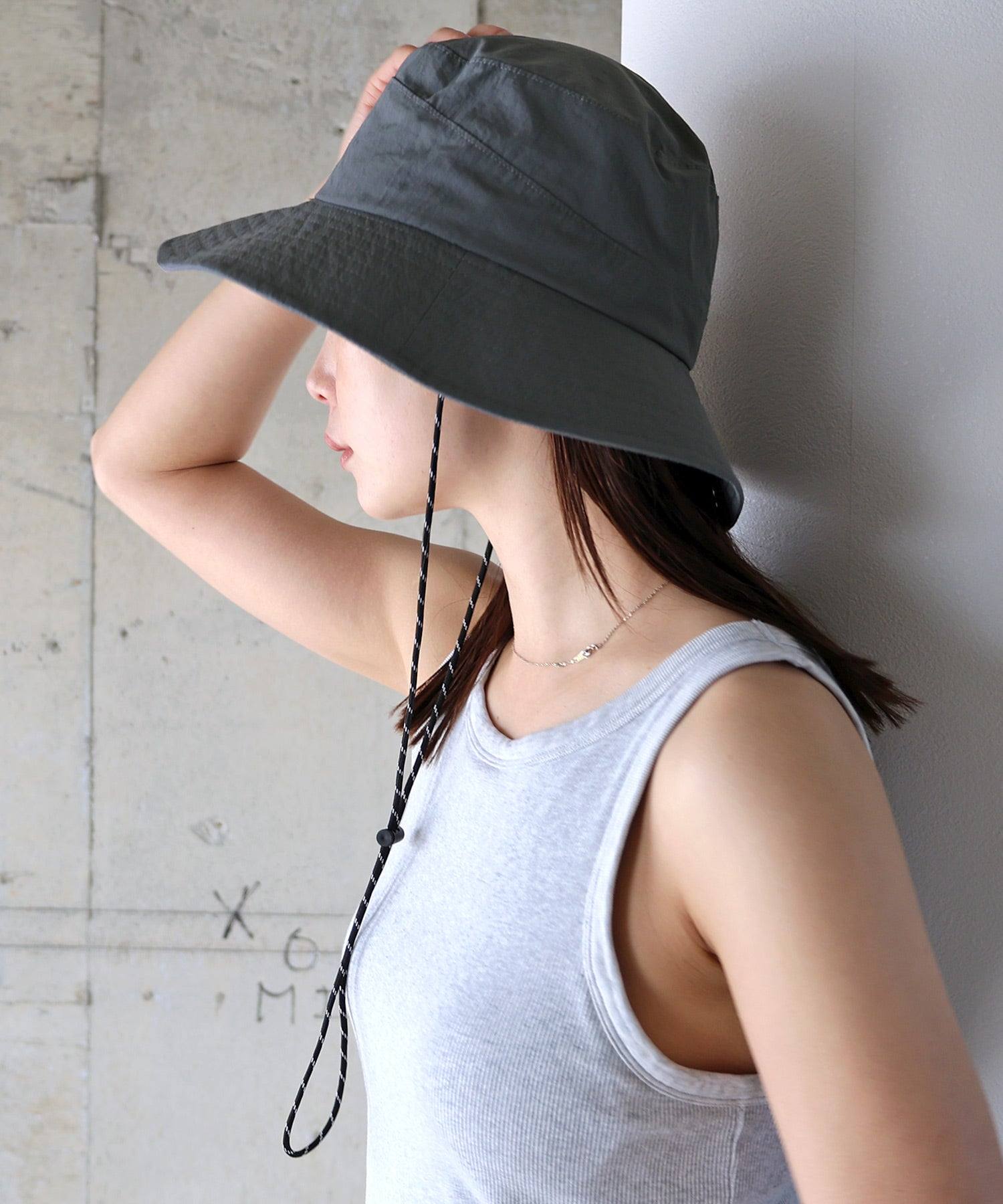 アンドミー andme 接触冷感 UVカット (UPF50+) 撥水加工 ナイロン ハット (チャコールグレー) チャコールグレー