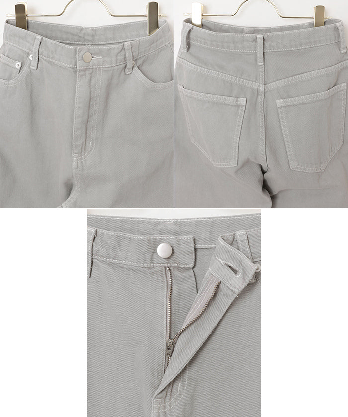 アンドミー andme ツイル カーブ パンツ【4サイズ展開 S/M/L/XL】evernavy エバーネイビー (アイスグレー) アイスグレー