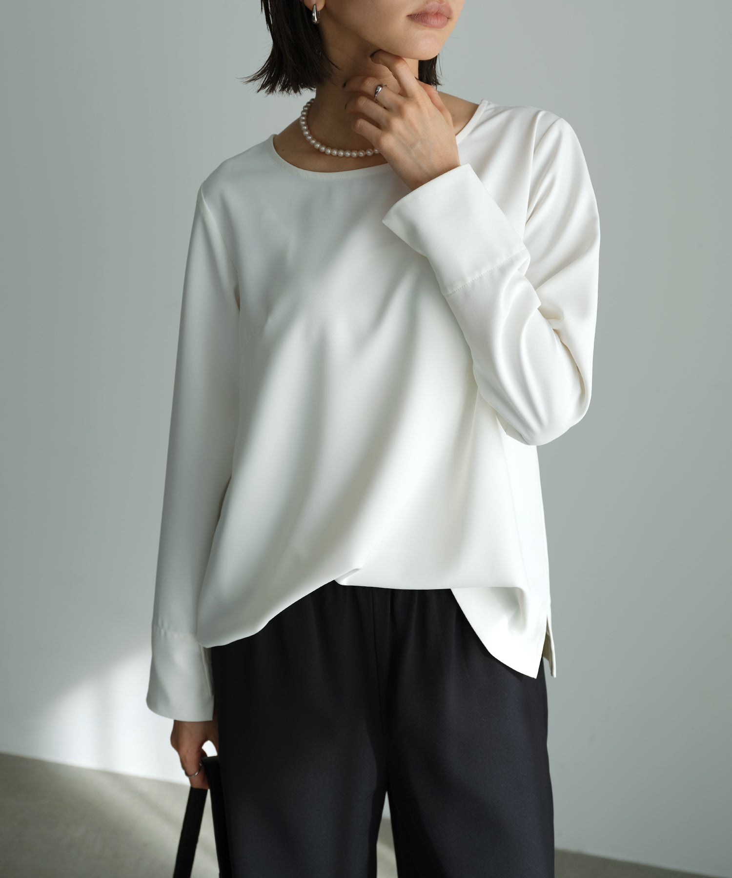 アンドミー andme ダブル クロス Tブラウス evernavy エバーネイビー