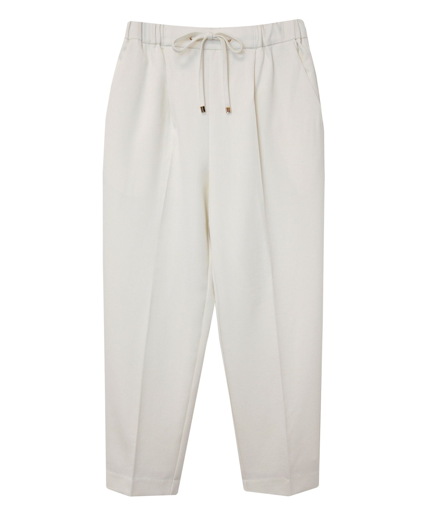 アンドミー andme ドローストリングテーパードパンツウエストゴム (オフホワイト) オフホワイト