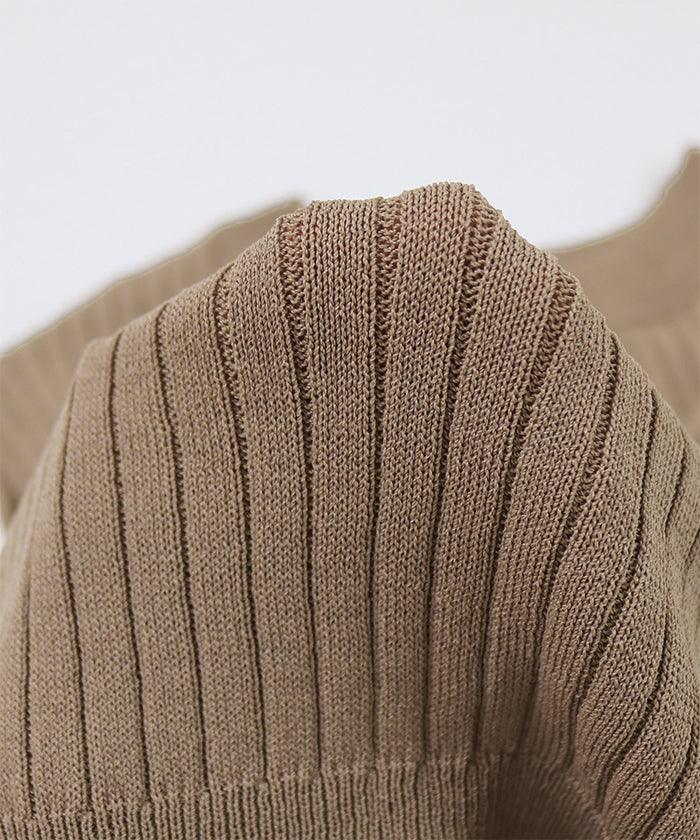 アンドミー andme リブニットノースリーブペプラムトップス (ブラック) ブラック