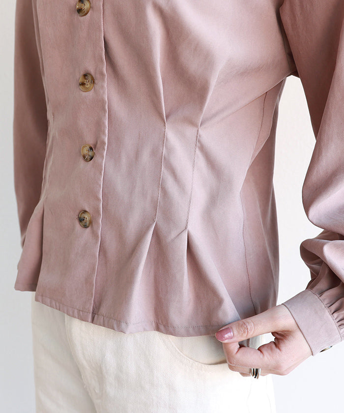 Andmy andme桃子長袖西釘脖子上衣