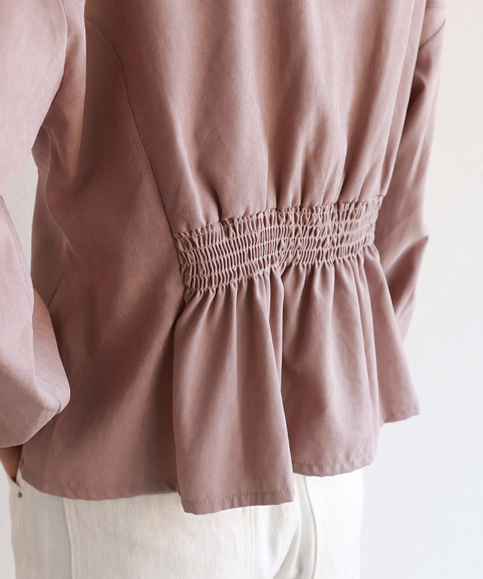 Andmy andme桃子長袖西釘脖子上衣