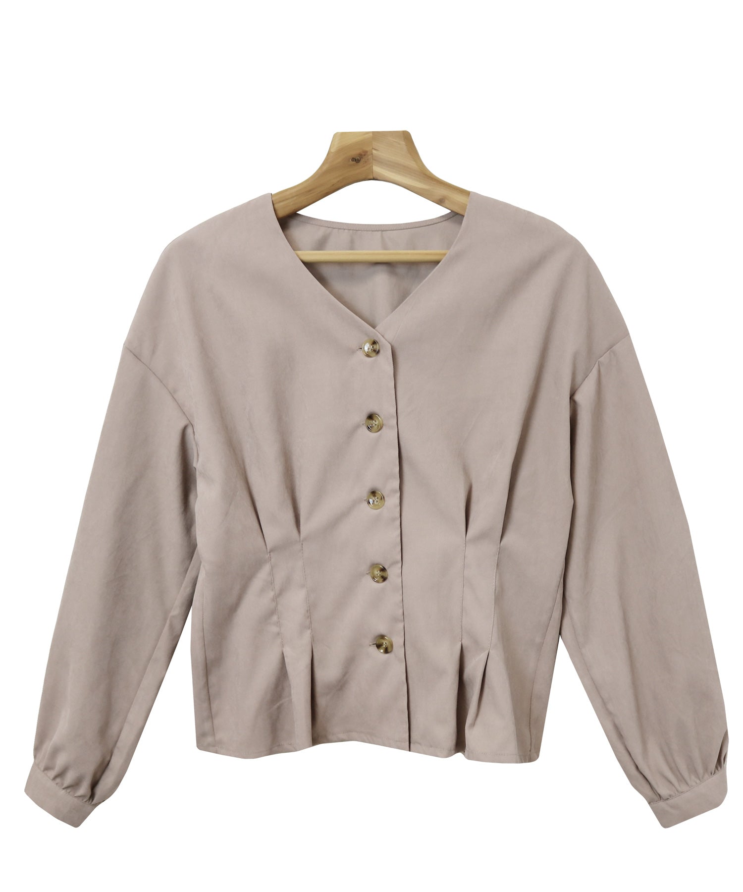 Andmy andme桃子長袖西釘脖子上衣