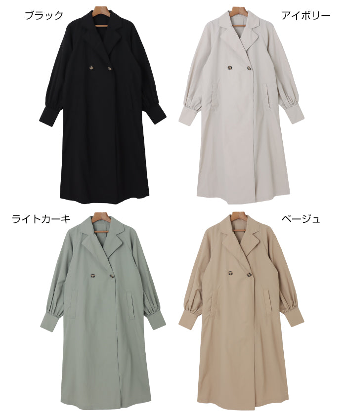 アンドミー andme ナイロンオーバーサイズトレンチコート (ブラック) ブラック