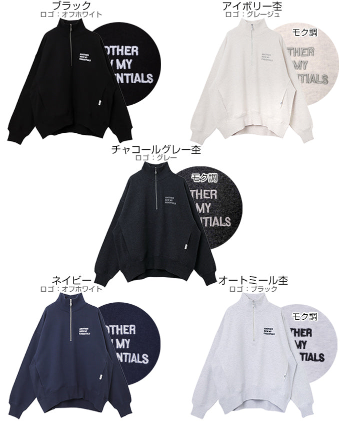 andme Half-zip fleece sweatshirt top with embroidered logo