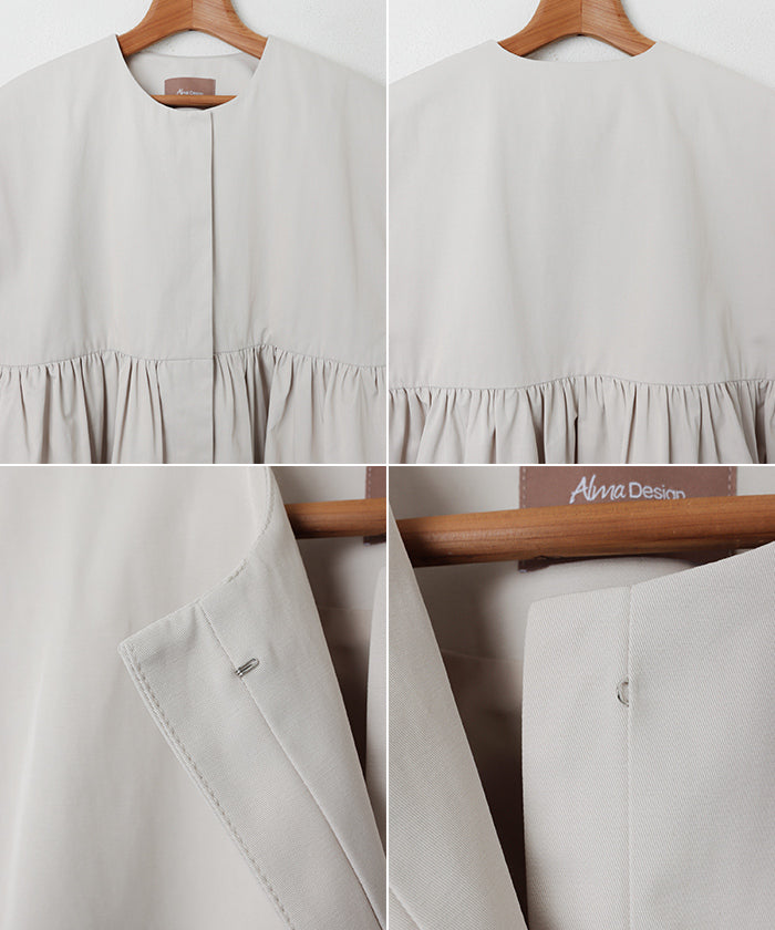 アンドミー andme ペプラム ジレ