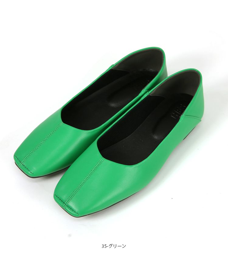 ノーワンノーズ No one knows スクエアトゥセンターシームパンプス