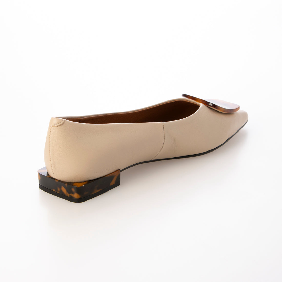 アンヘル アラルコン ANGEL ALARCON ポインテッドトウオーナメントパンプス (ライトベージュ) ライトベージュ