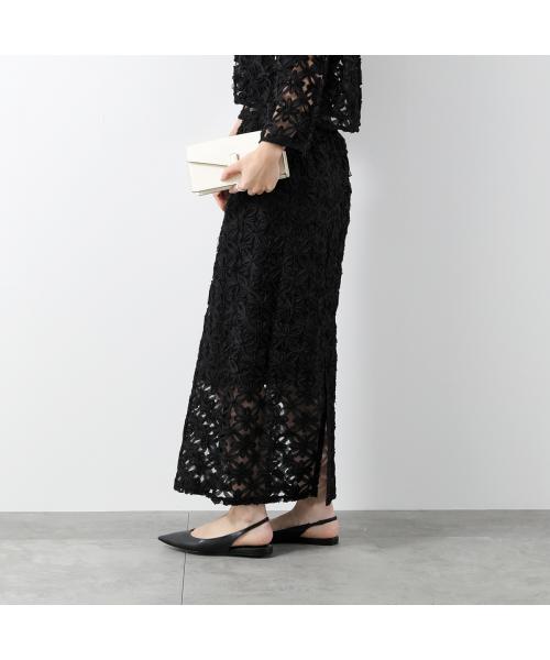 アナナ anana anana スカート a81-042 レース 刺繍 Iライン (BLK/ブラック) BLK/ブラック