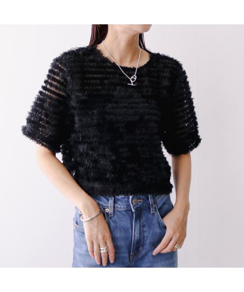 アナナ anana anana ブラウス a59-033 3Dチュール フリル (BLK/ブラック) BLK/ブラック