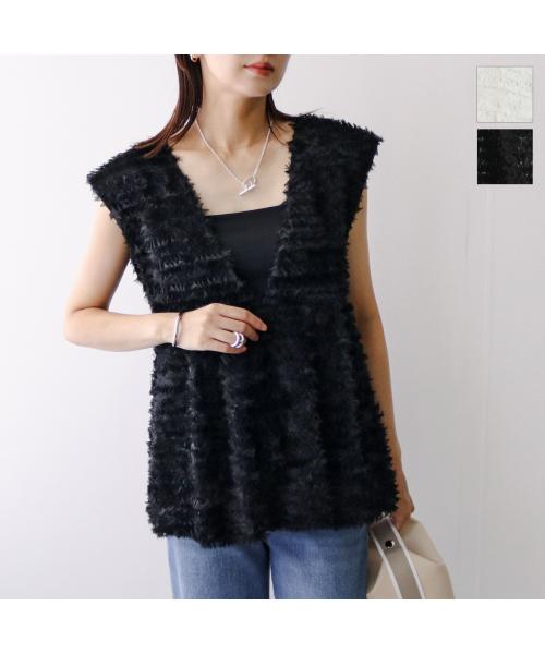 アナナ anana anana ベスト a69-004 3Dチュール フリル (BLK/ブラック) BLK/ブラック