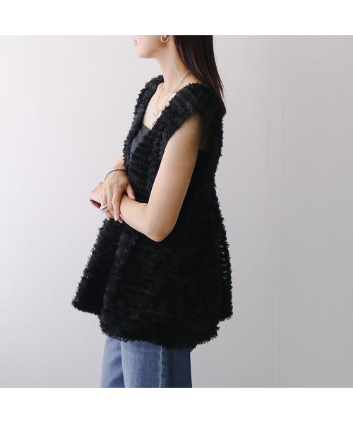 アナナ anana anana ベスト a69-004 3Dチュール フリル (BLK/ブラック) BLK/ブラック