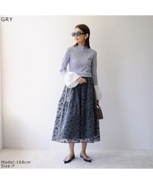 アナナ anana anana カットソー a19-044 ベルスリーブ 切替 リブ (GRY/グレー) GRY/グレー