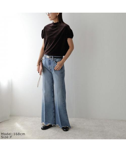 アナナ anana anana カットソー a19-054 半袖 ベロア ハイネック (BLK/ブラック) BLK/ブラック