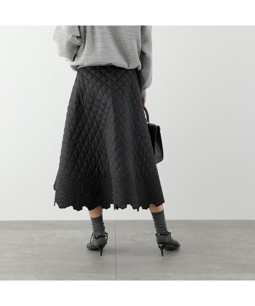 アナナ anana anana フレアスカート a89-023 キルティング スカラップ刺繍 (KHK/カーキ) KHK/カーキ