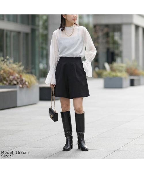 アナナ anana anana ショートパンツ a99-032 ハイウエスト タック (BLK/ブラック) BLK/ブラック