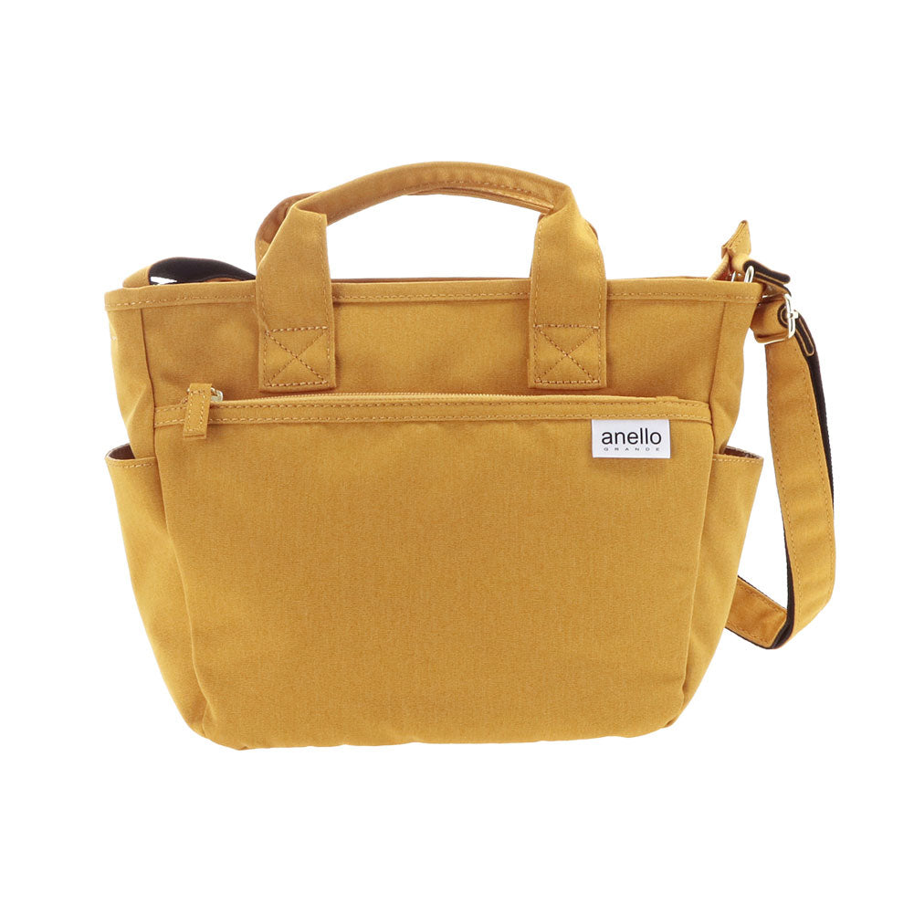 アネログランデ anello GRANDE anello GRANDE アネログランデ 軽量撥水SPS トート型ショルダー GU-H2315,MUS.マスタード
