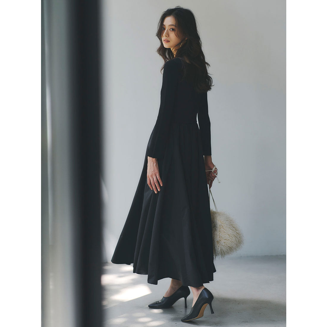 アニュアンス anuans スクエアトゥパンプス (YELLOW BEIGE) YELLOW BEIGE