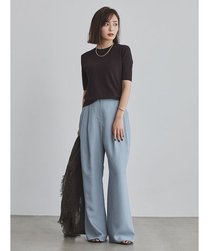 anuans anuans 兩條褶鬆身斜紋褲