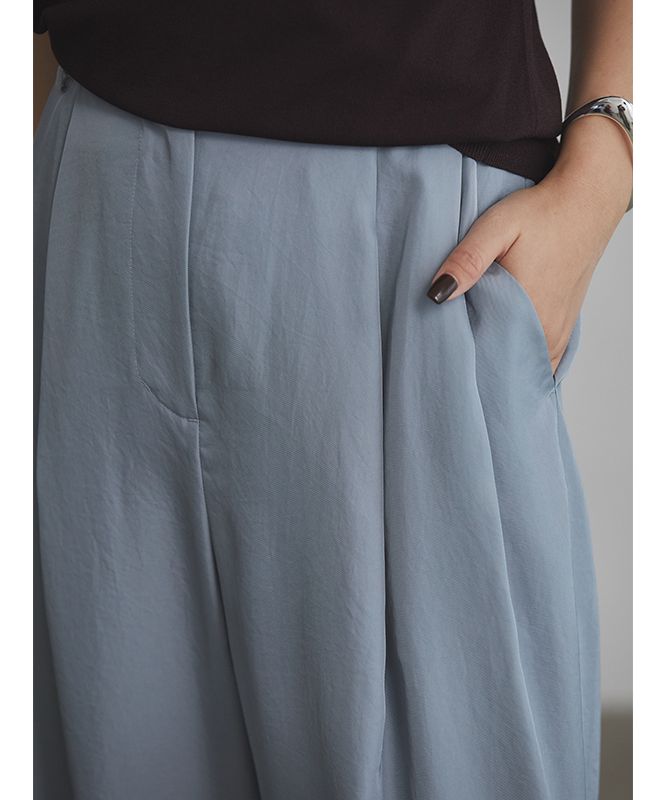 anuans anuans 兩條褶鬆身斜紋褲